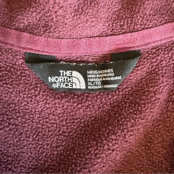 The North Face Men’s Glacier 1/4 Zip Fleece Pullover Maroon Burgundy XL Warm - Picture 4 of 7
